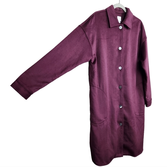 J. Jill Pure Jill Plum Duster Cardigan Jacket Women's Size Medium - Picture 2 of 8